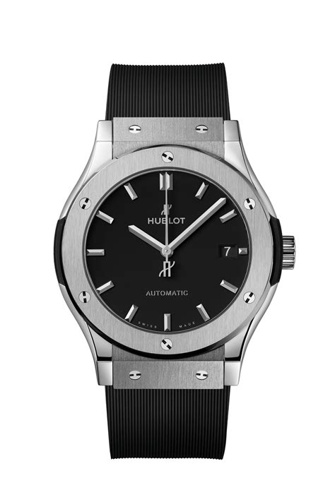 hublot classic fusion 42mm jjf black dial v2|hublot classic fusion titanium price.